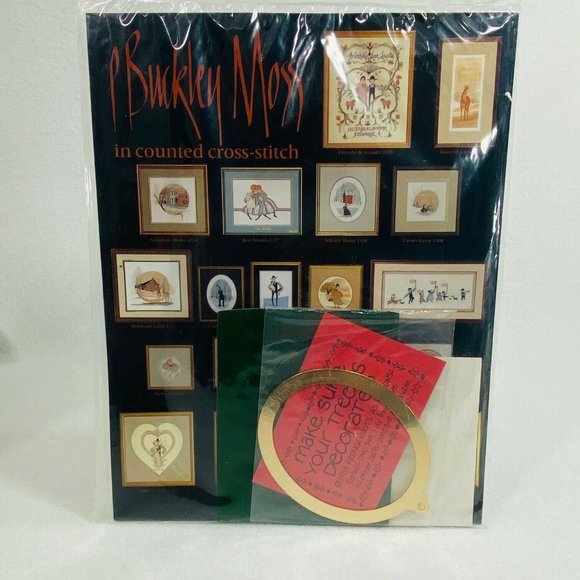 P. Buckley Moss 1990 Limited Edition Christmas Ornament Cross Stitch Kit - New - Picture 5 of 6